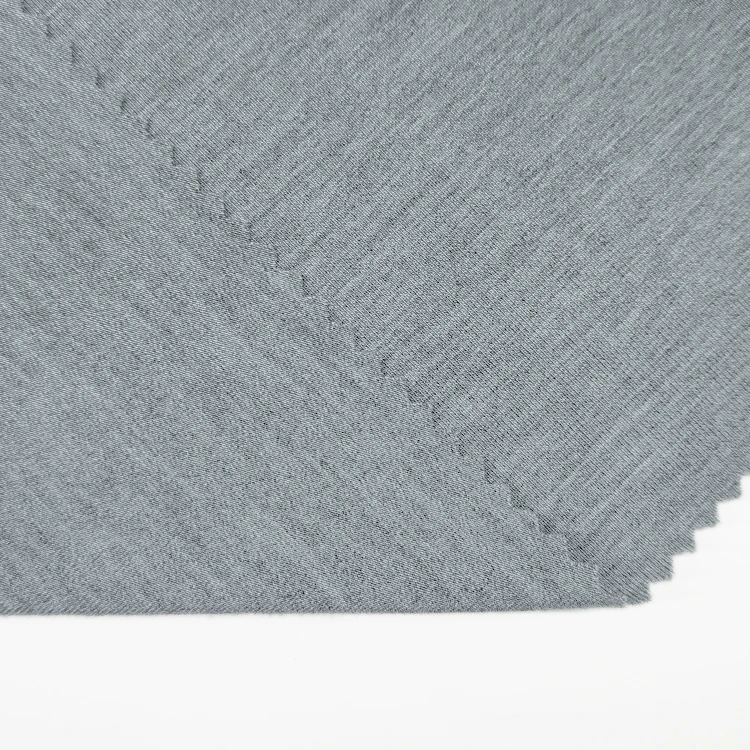 High Stretch Solid Bamboo Fabric by Roll, Knit Stretch Bamboo Single Jersey Fabric for T-shirt/ manufacture