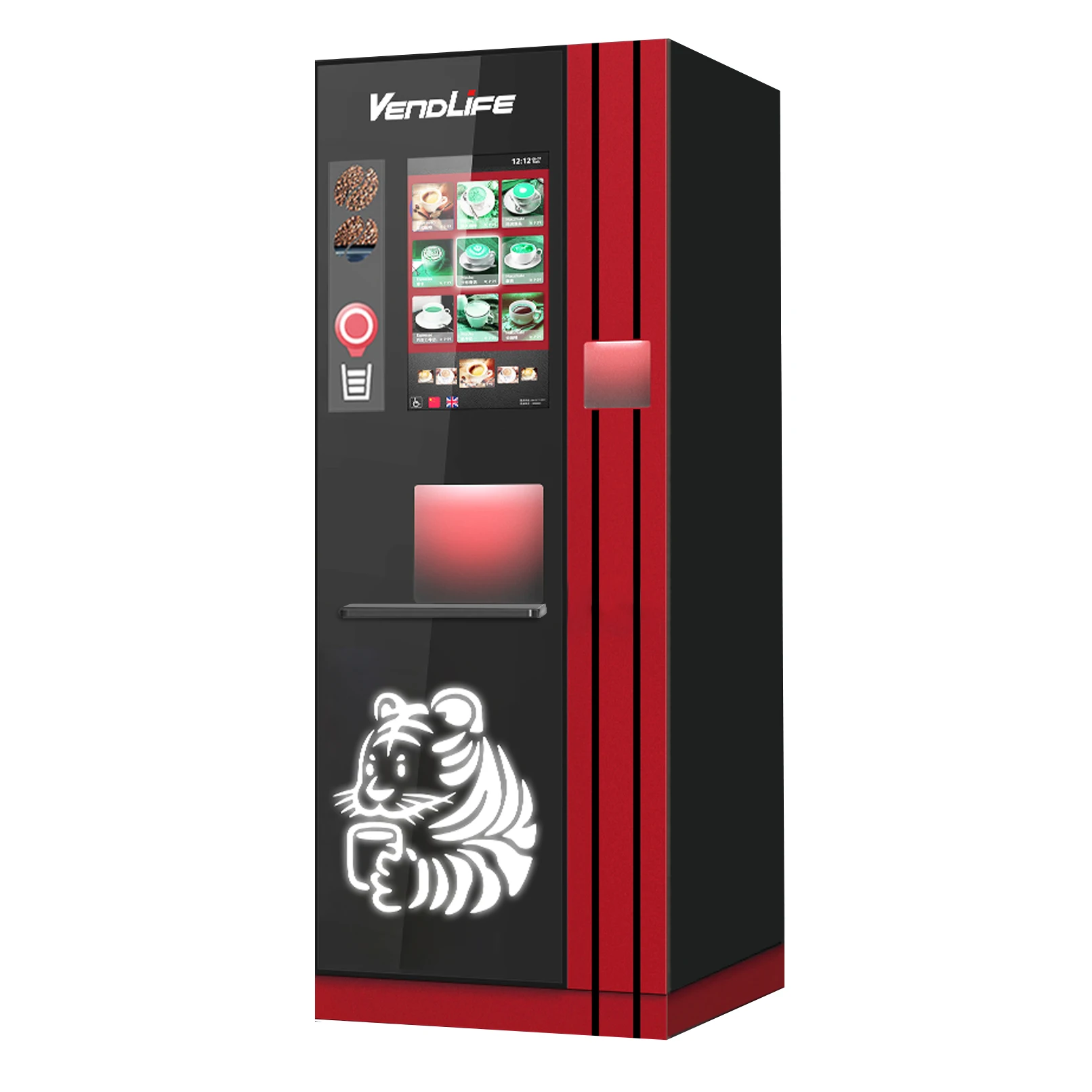 Smart Combo Locker e Macchina Venditrice Automatica per Aziende, Caffè, Tè, Grani Operata con Carta