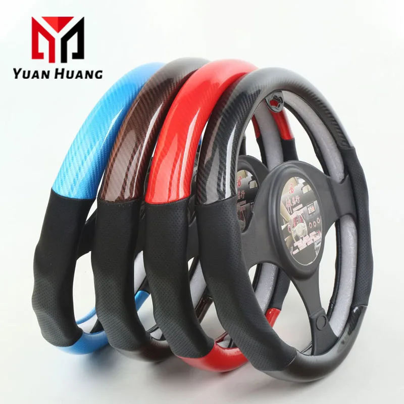 Volant Sport 320 Mm Cuir PU Bleu - Universel Racing Dérive Drift Look Voiture