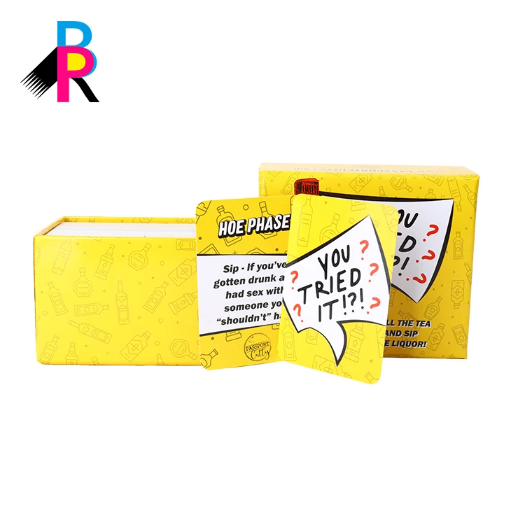Fun Drinking Playing Cards Printing Man Woman Adults Outdoor Parties Card Game Custom