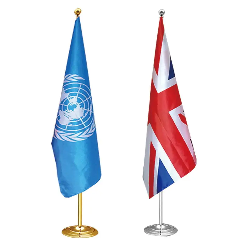 Factory Direct Sale Custom 3x5ft Indoor Office Conference Flags With Flagpole Base
