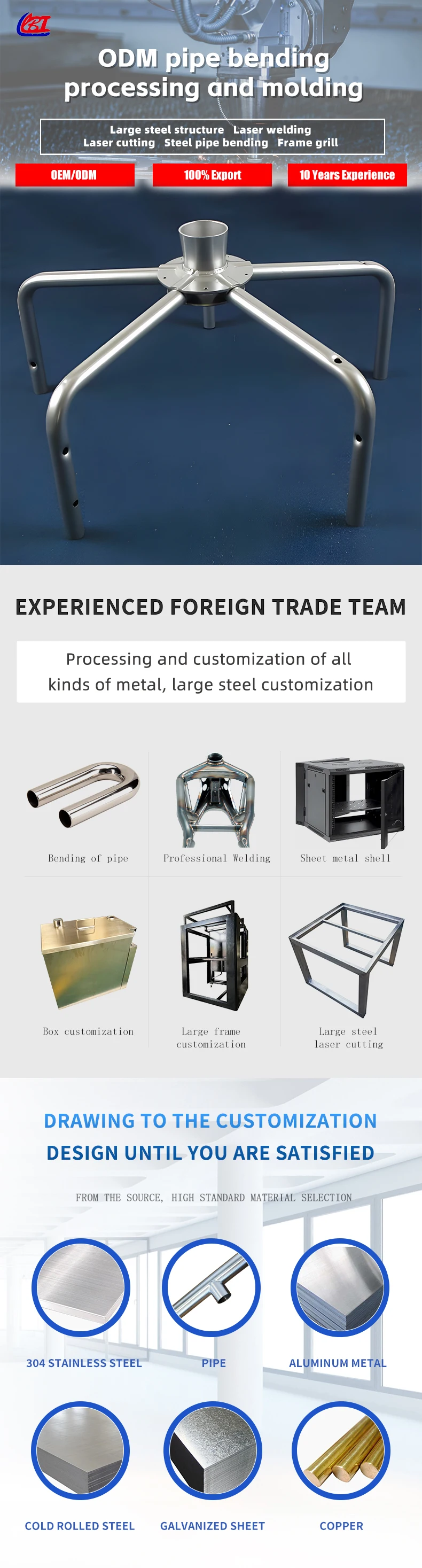 316 stainless steel shaped bend table leg bracket polished pipe mig welding sheet metal fabrication-2