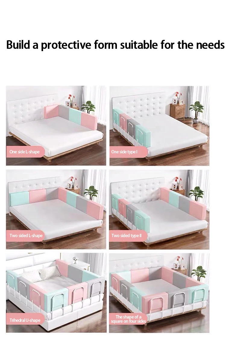 Popular Wholesale Baby Fence Bed Guard Baby Safety Products Soft Linen