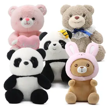 Various Animal Stuffed Plush Panda Bear Toys Custom Design Soft Plush Toys For Kids