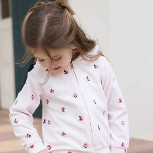 Autumn and Winter Girls Clothing Sets Pink Printed Jacket and Pants Fashionable Stylish Outfit
