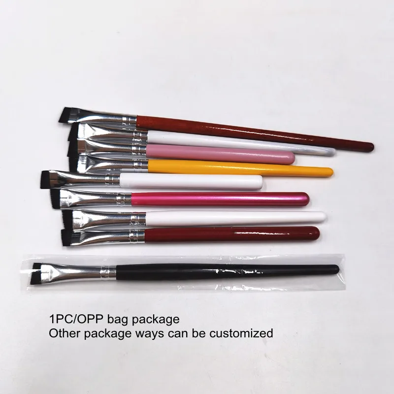 Wide Slanted Angled Thin Tint Eye Brow Eyeliner Brush Very Thin Eyebrow