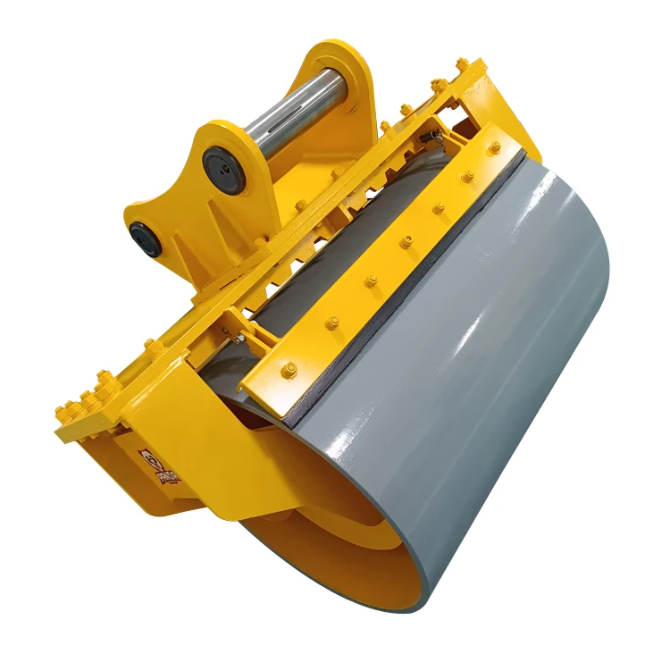 Excavator Drum Compactor Machine Is Designed for Soil Compaction in Trenches Foundations or Slope Applications