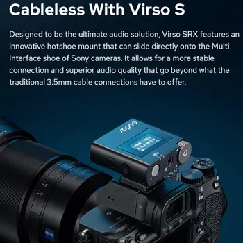 Godox Virso S M1 Wireless Lavalier Microphone 2.4GHz Mic With Transmitter and Receiver detail image