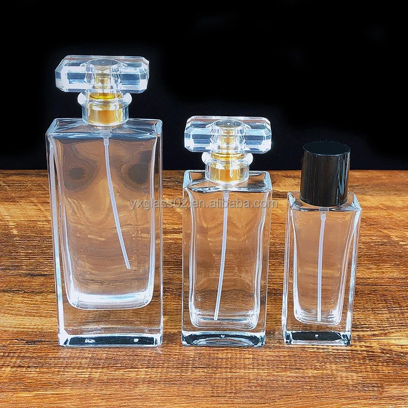 Custom perfume cosmetic glass bottle packaging luxury noble style glass container 50ml100ml factory