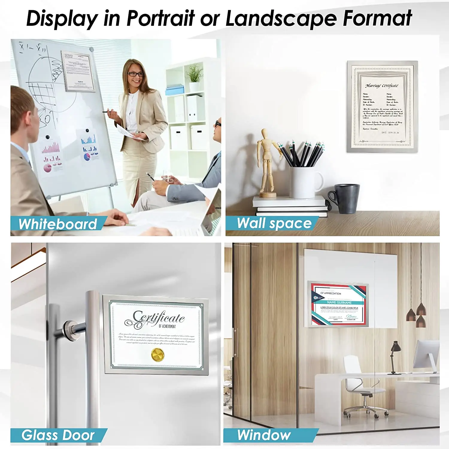 Cheap A3 A4 A5 Self Adhesive Pvc Photo Frame Certificate Display Photo Frame Buy