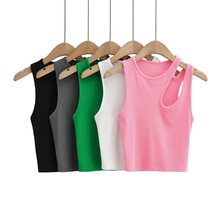 rietje Grootte Ithaca Newest Design Summer Solid Color Diagonal Shoulder Hollow Out Slim Fit Tank Tops  Vest Top For Women - Buy Irregularity Tank Tops,Cute Crop Top,Custom Tank  Top Product on Alibaba.com