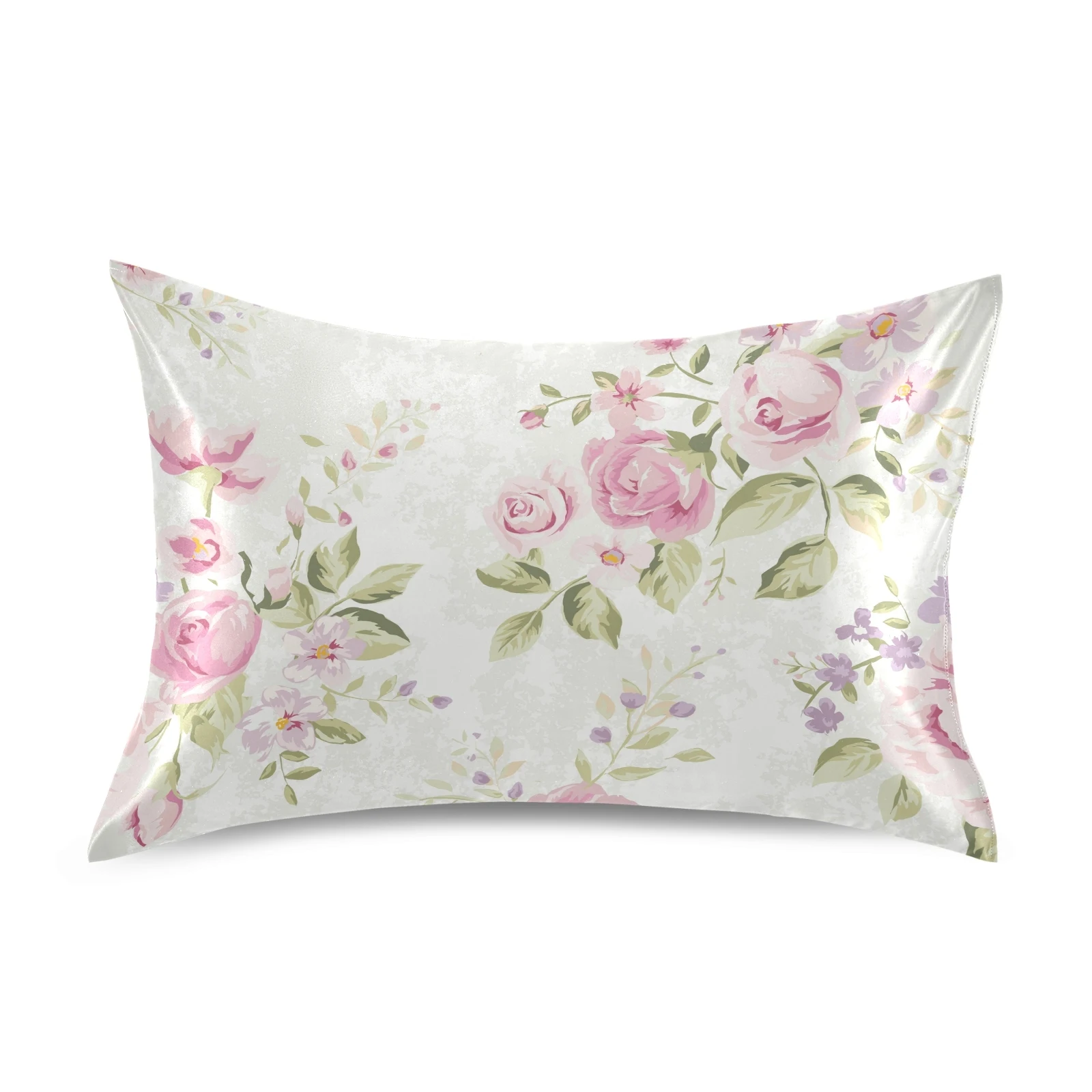 floral silk pillowcase