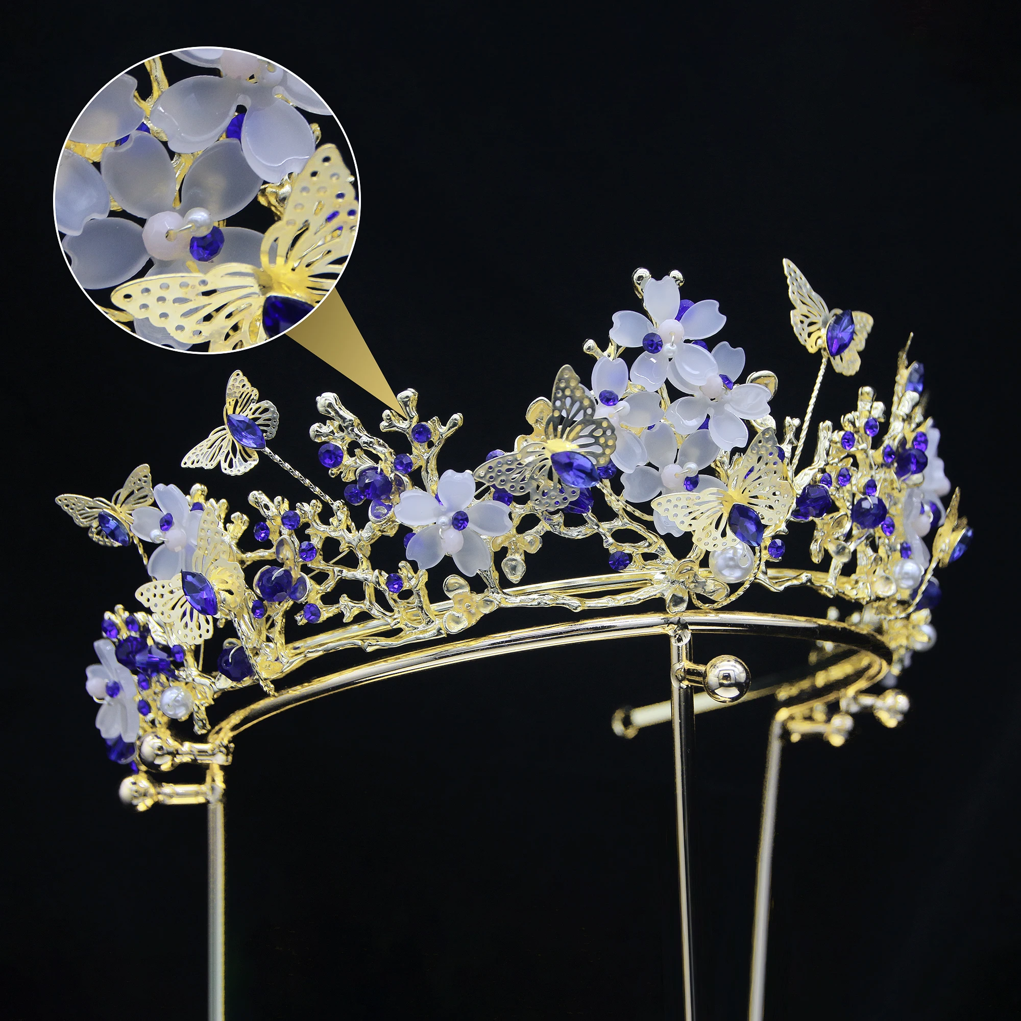 New Design Handmade Butterfly Tiaras and Crowns Wedding Tiara Bridal ...