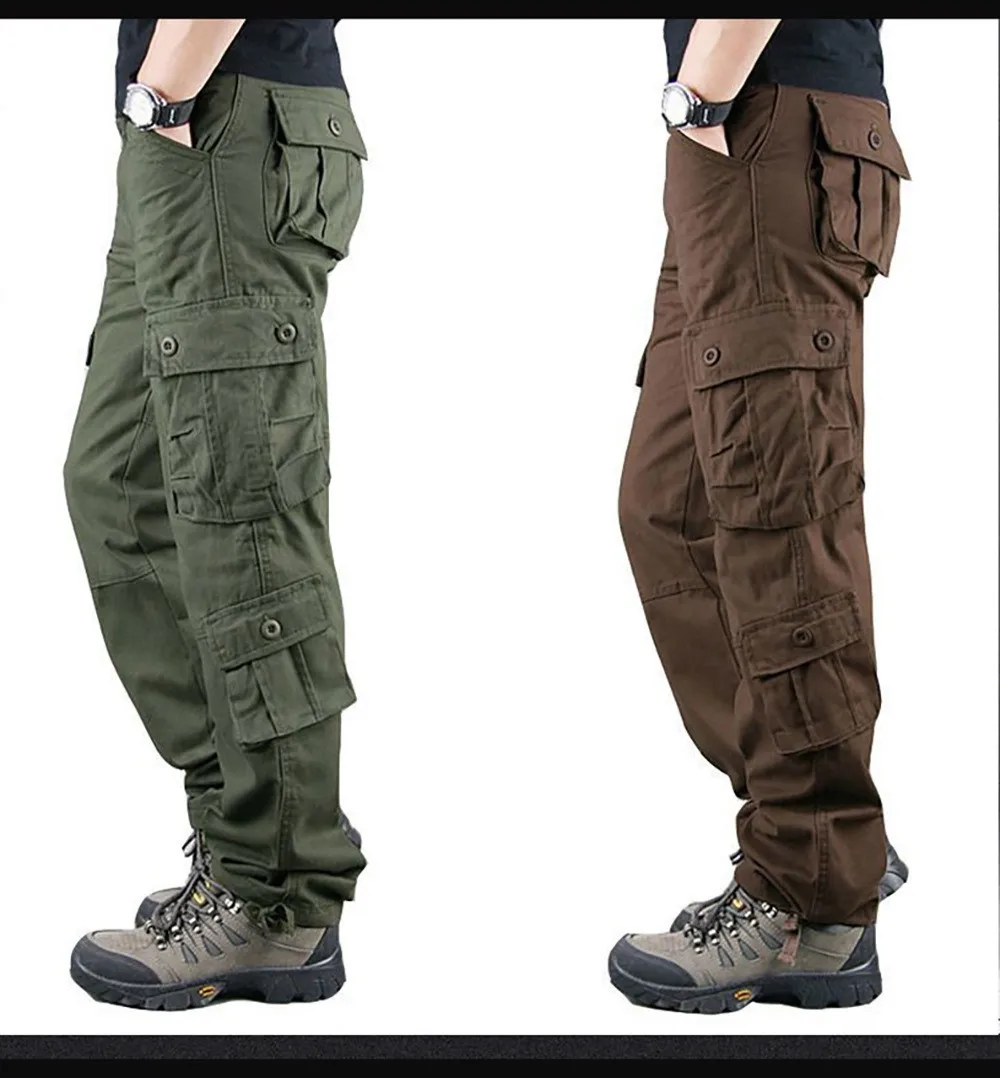 90% Cotton 10% Polyester Baggy Pockets Work Pants For Men Loose Fit ...