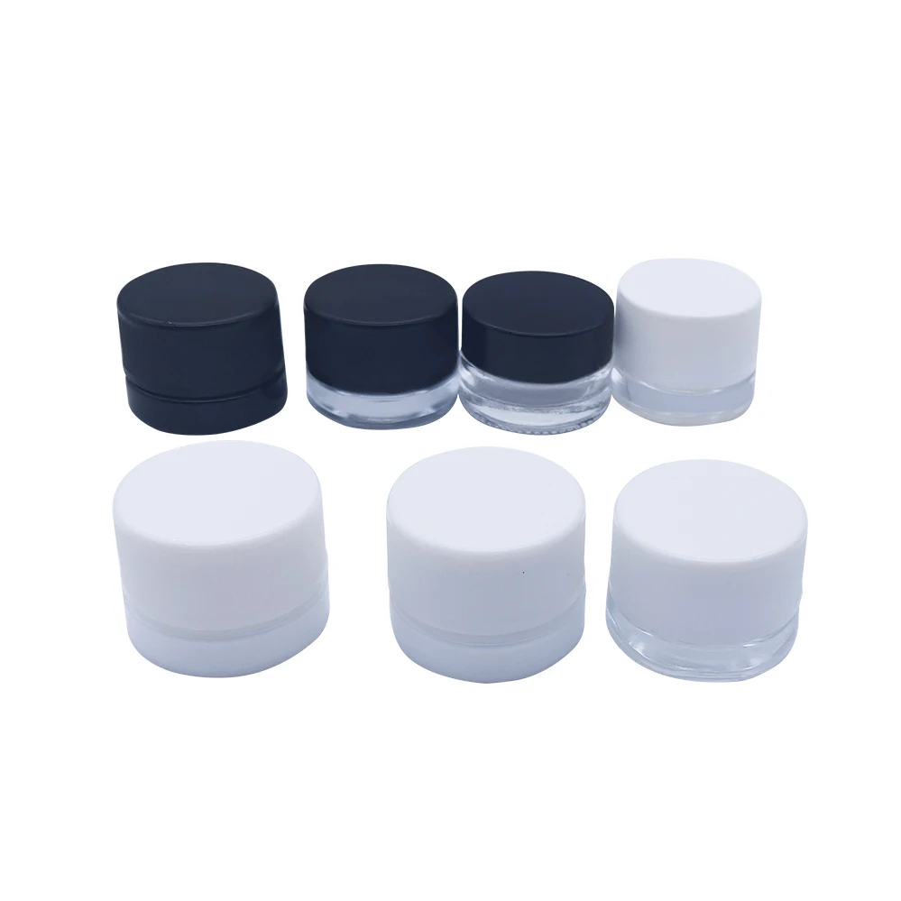 
 Стеклянный концентрат 3 мл 5 мл с логотипом на заказ, контейнер для защиты от запаха воска КБД, 7 мл 9 мл, маленькие стеклянные банки для масла  