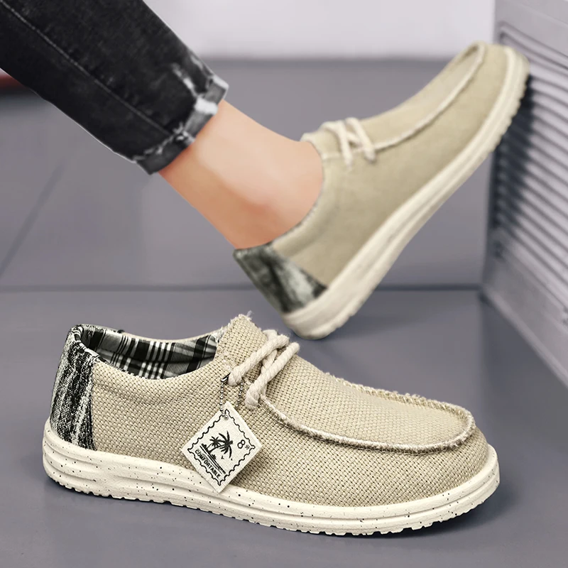 Hot Selling High Quality Canvas Shoes Men Casual Slip On Loafer Shoes ...