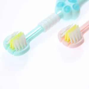 Factory Direct Sale 3 Heads Toothbrush Kids Lovely Children New Trending Toothbrush 2026 Customized Brand Name