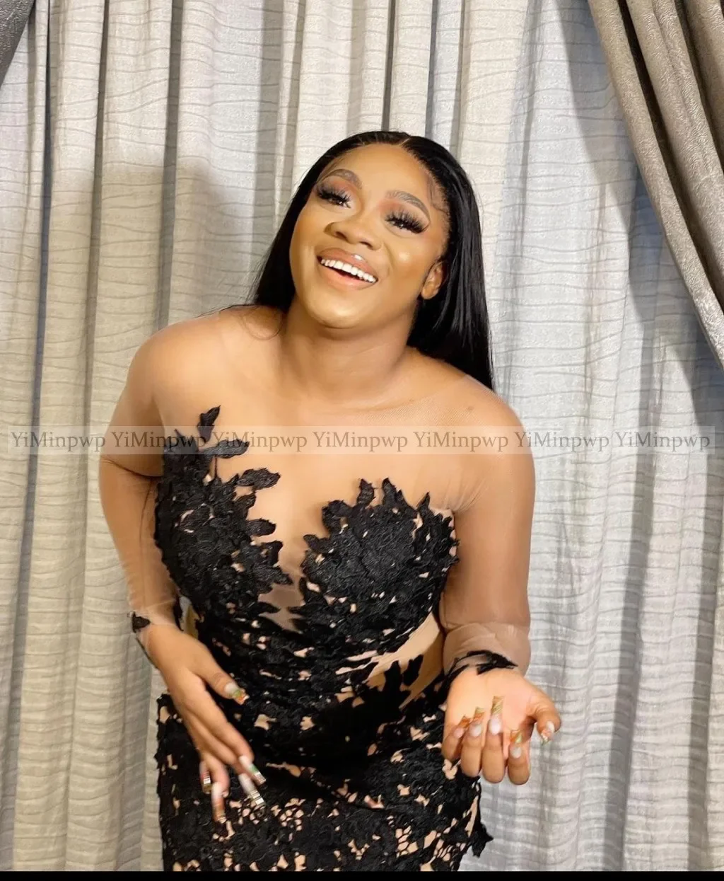 Cocktail Club Dress For Ladies African Black Short Prom Dresses O