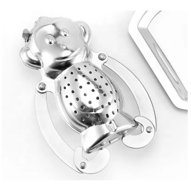 2-Piece Frog Tea Infuser Set - Stainless Steel Loose Leaf Tea Strainers With Tray