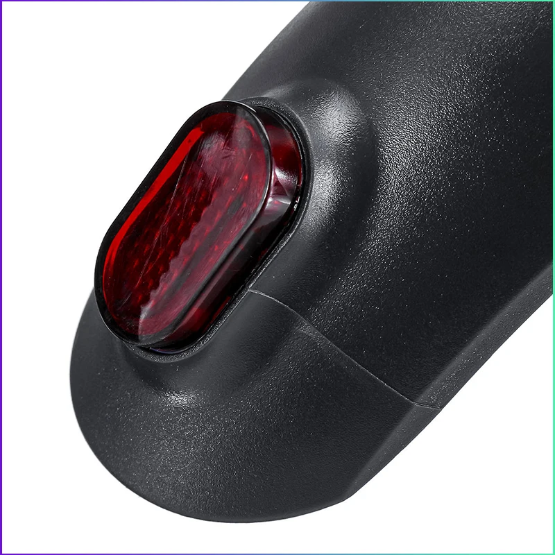 Red Rear Mudguard Fender With Taillight For Xiaomi M365 Scooter - License Plate Bracket Included