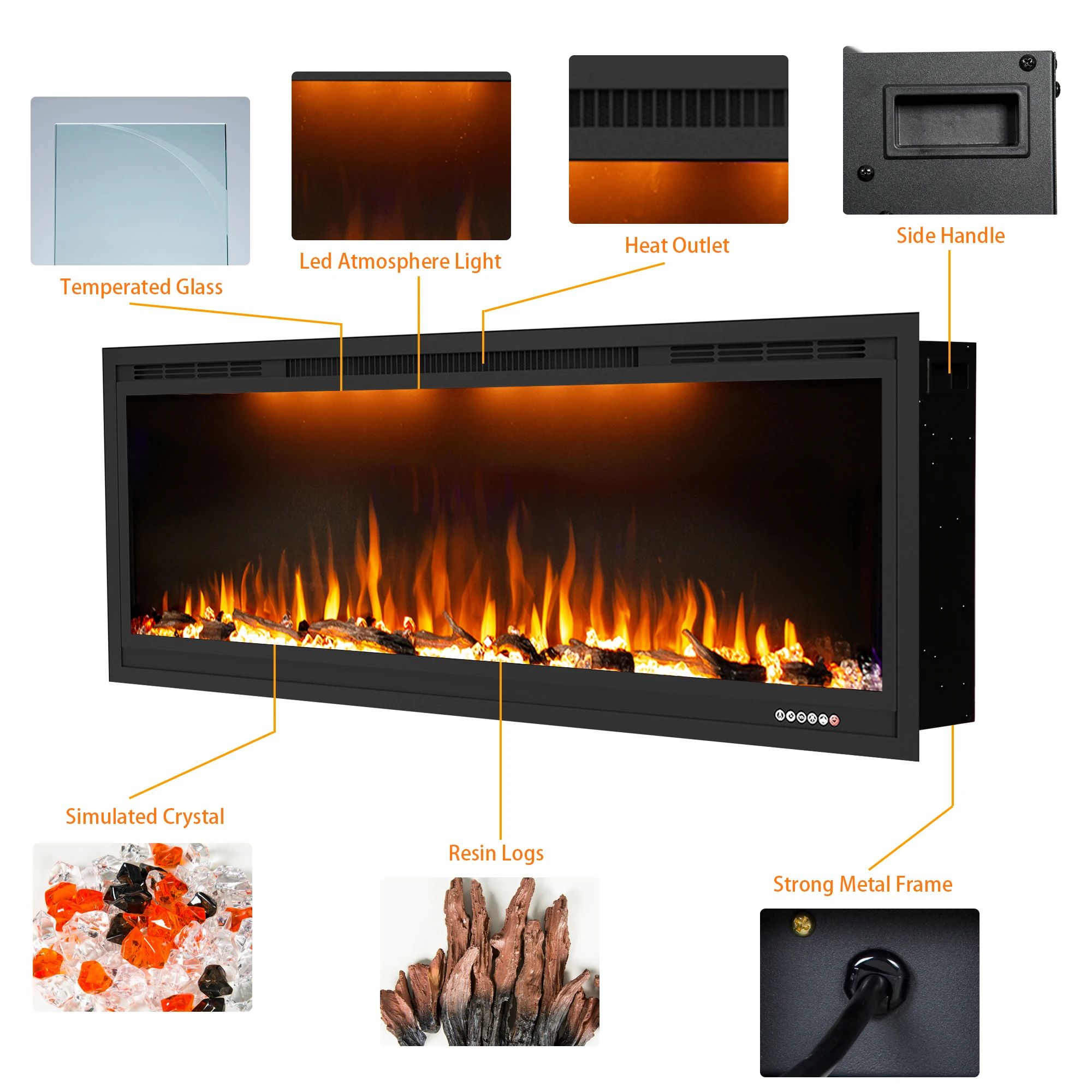 Best color-changing built-in electric fireplaces for Canadian apartments