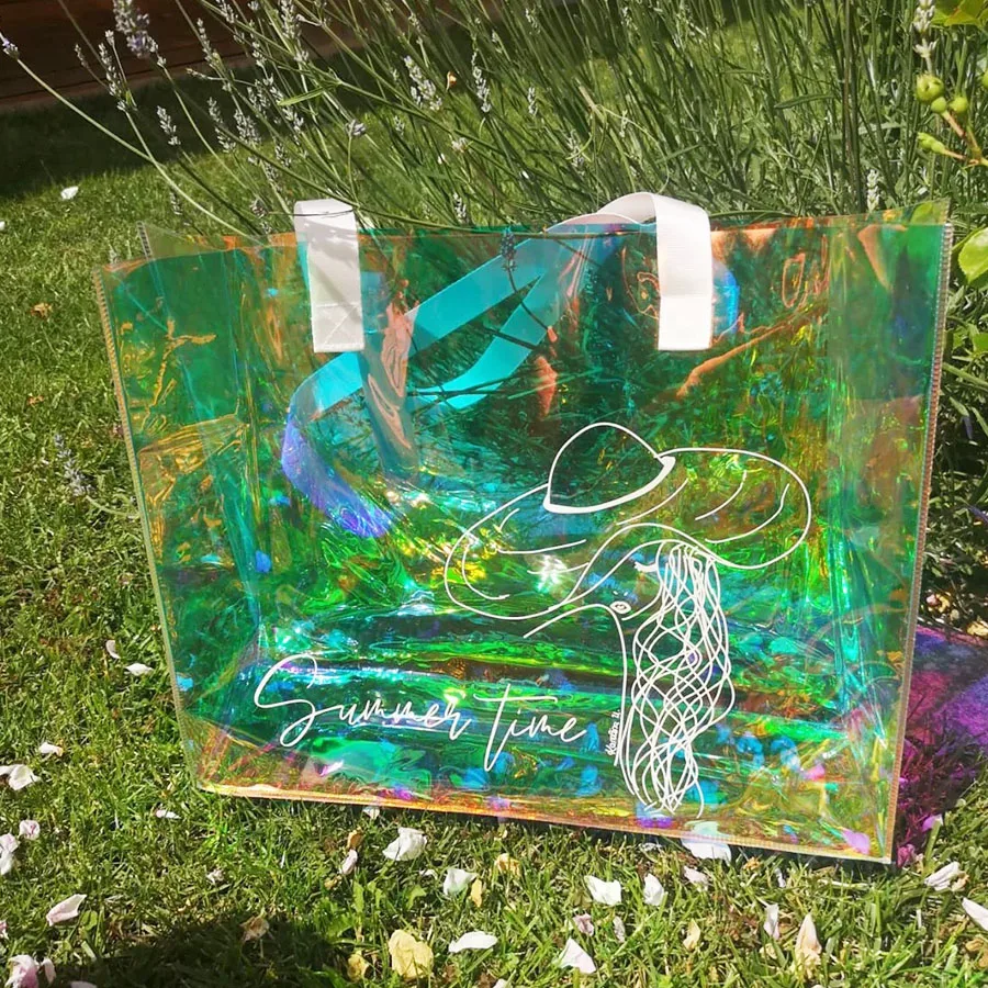 Custom Holographic Beach Bag with Logo