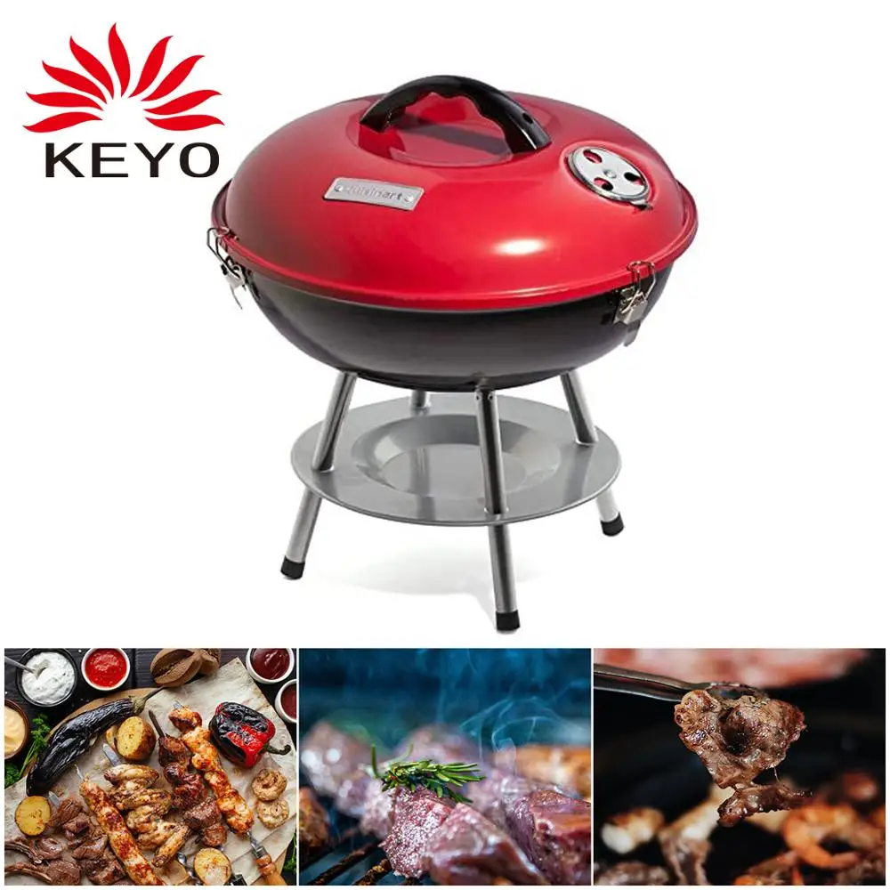 14 Inch Portable Charcoal Grill - Easy Assembly & Cleaning