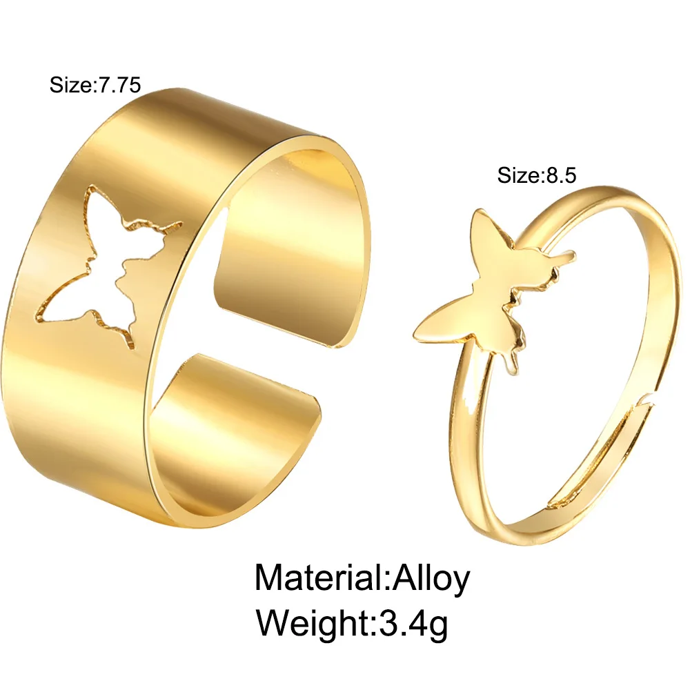 Bohemian Elegant French Trendy Flower Cross Chain Leaf Gold Rings For Women  Female Statement Party Ring Christmas Jewelry Gift