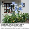Sky Blue Package A: 6 Iris Flowers + 4 Ground Floral Runners