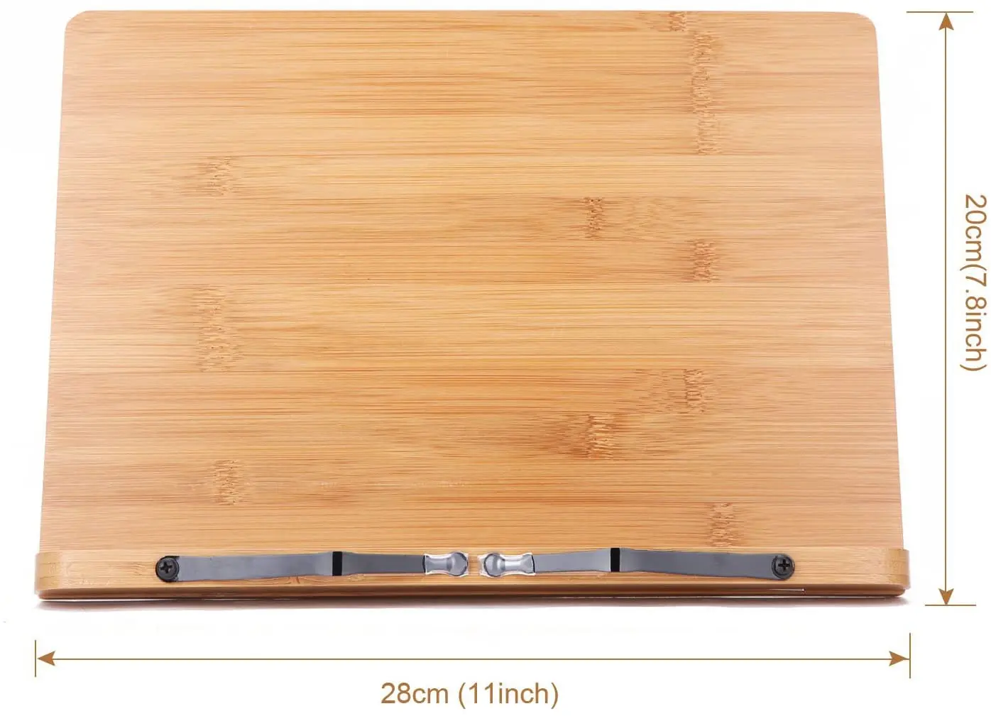 Leggio In Bamb&ugrave; Pieghevole - Regolabile, Per Libri, IPad, Ricette, 28x20cm