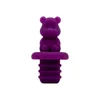 Bear wine stopper purple