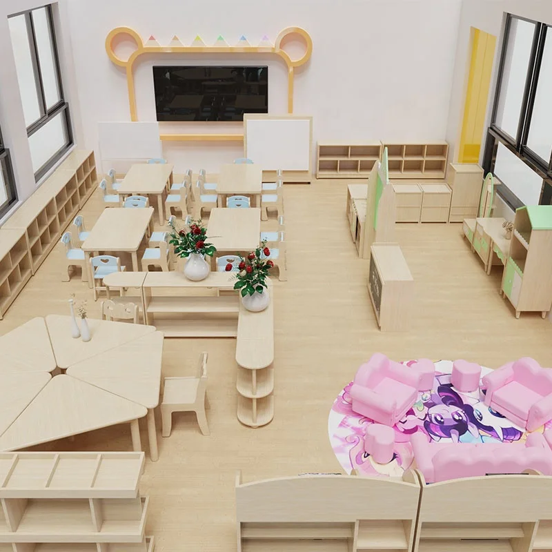 Moetry Design Wood Preschool Nursery School Equipment Children's
