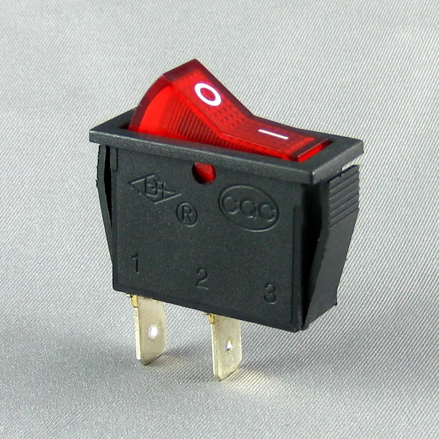 KCD 3 Pin SPST Rocker Switch CE Black Boat Rocker Switch