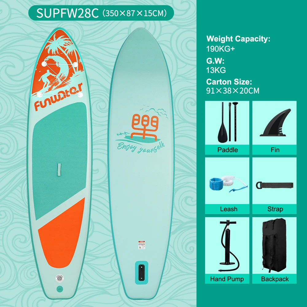 FUNWATER Inflatable Paddle Board - Perfect for Water Sports