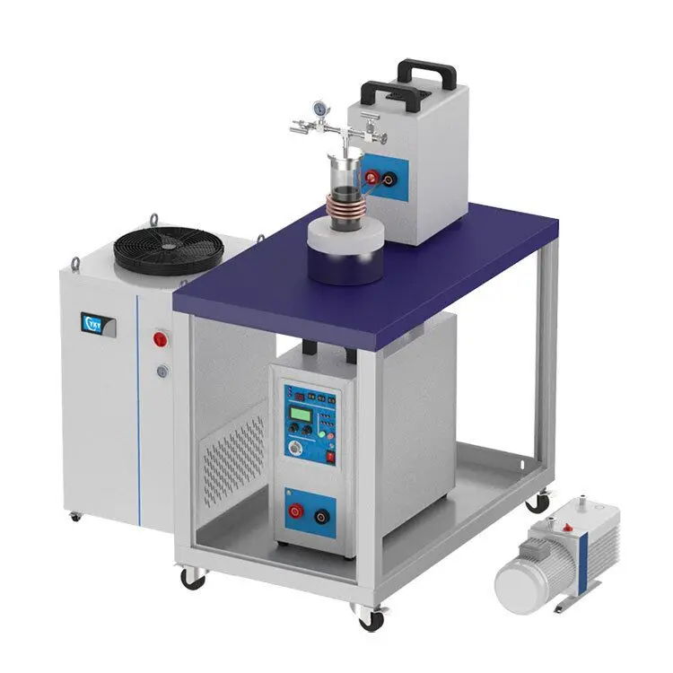 Small Melting Furnace Mini High Frequency Induction Melting Furnace for Gold Silver Platinum Copper Iron Steel