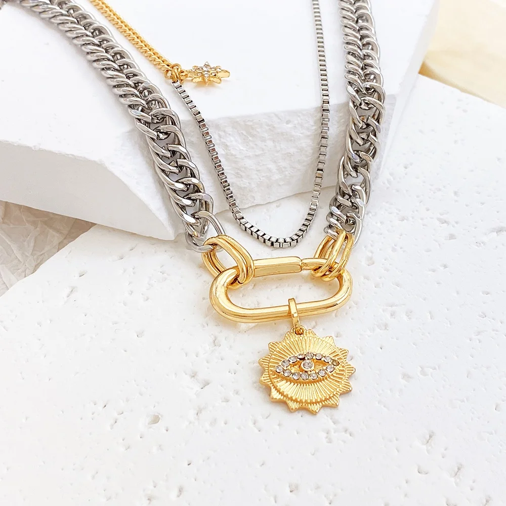 Nagykereskedelmi Divat Többrétegű Ezüstötvözet Díszcsat Gyémántszemekkel Napzárral Férfiaknak és Nőknek Aranyozott Ékszer Ajándék