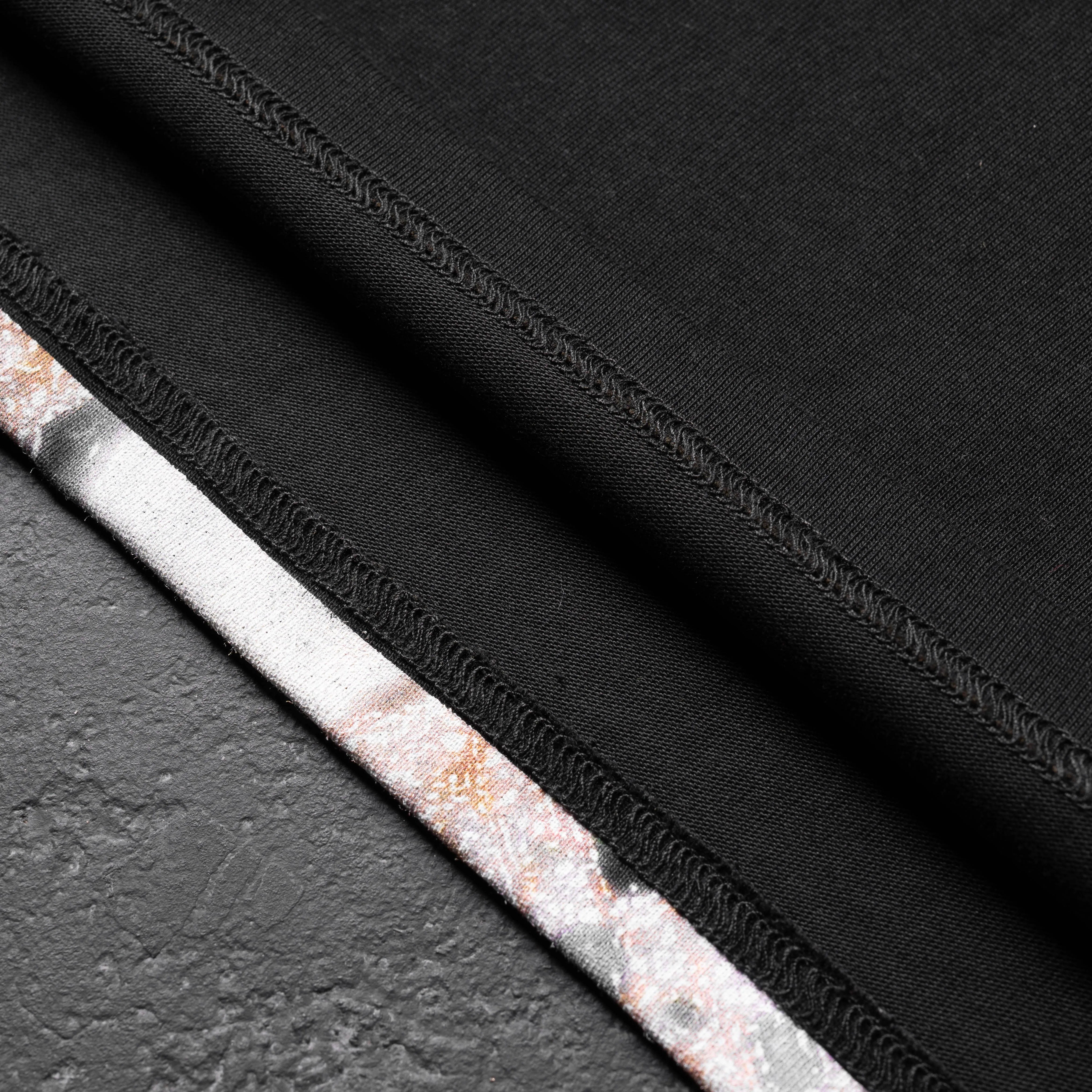 product custom heavyweight 300gsm cotton mens tshirt para hombre oversized boxy ribneck streetwear graphic tshirts for men cotton-3