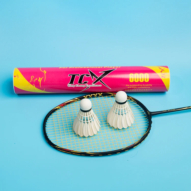 Factory Supply Good Grade Goose Feather TCX 6000 Most Durable  Badminton Shuttlecock