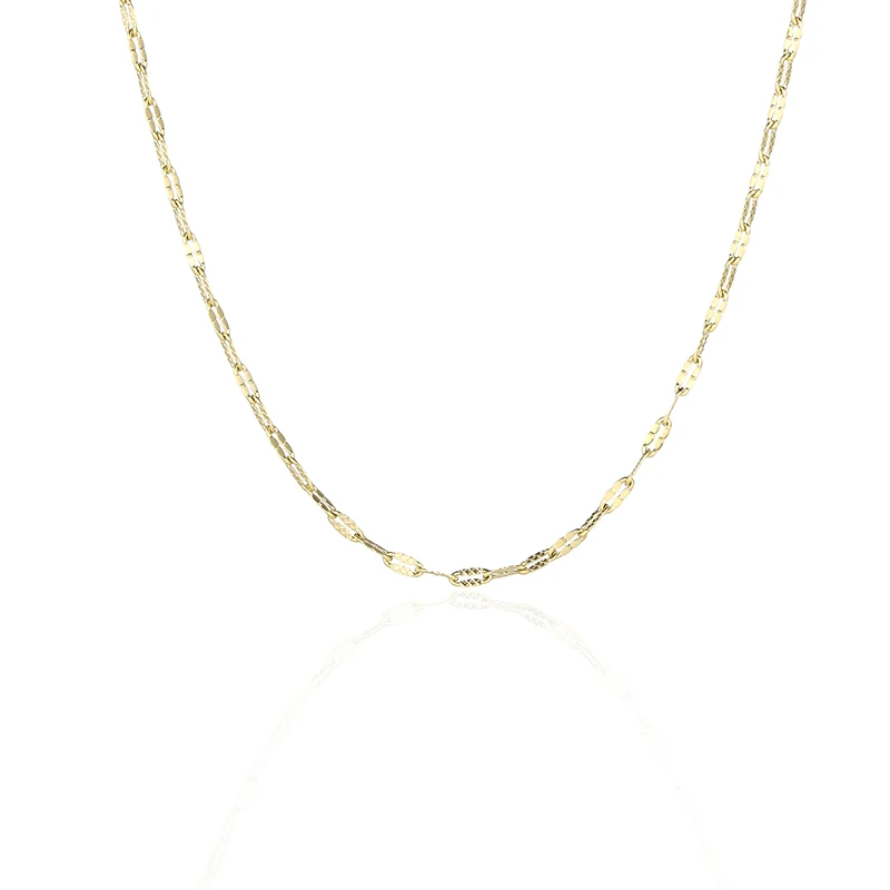 rhodium plated gold necklace