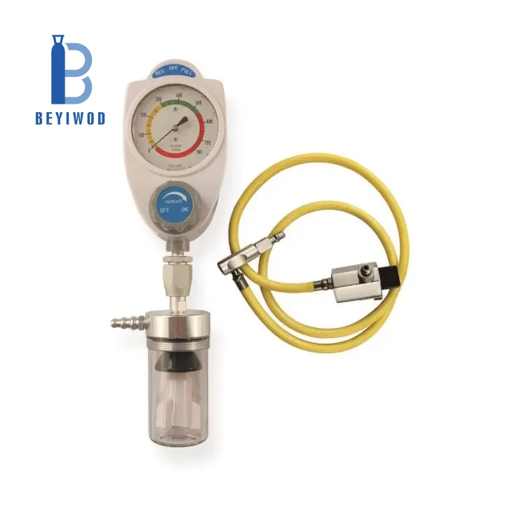 BEYIWOD BN-VAC Portable Medical Suction Regulator Pump with Aluminum Vacuum Connector Differential Pressure Type for O2