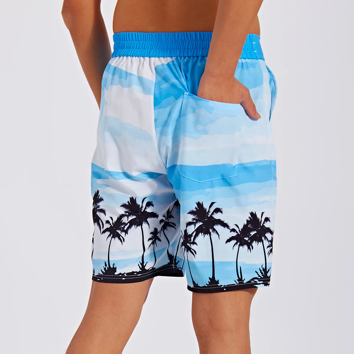 Szublimációs férfi spandex gyorsan száradó strandszörfdeszka strand nyári izzadságnadrág férfi hálós rövidnadrág fürdőruha693_voghion.com