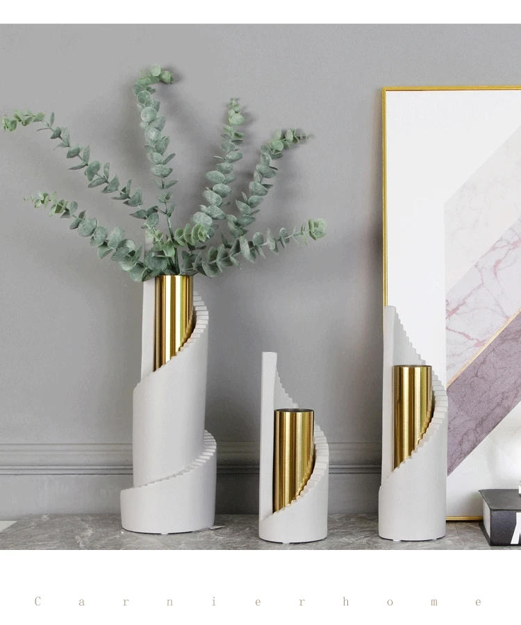 Modern Indoor Plant Pots Decorative House Living Room Stainless Steel