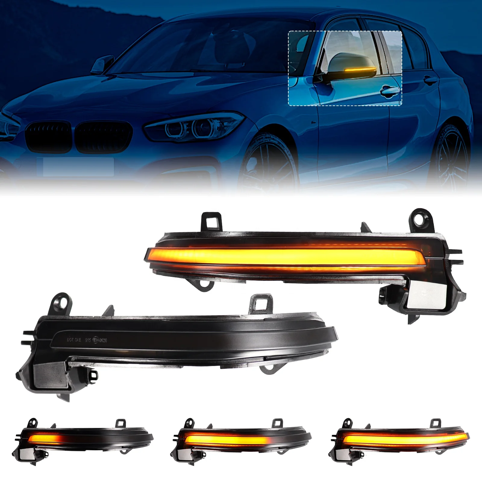 Sequential LED Mirror Arrow Turn Signal Lights For BMW F20 F22 F30 F32 X1 E84 I3 1 Blinker Dynamic