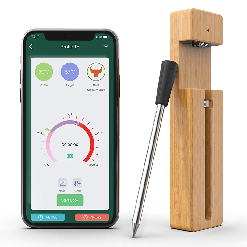 True Wireless BBQ Thermometer Probe