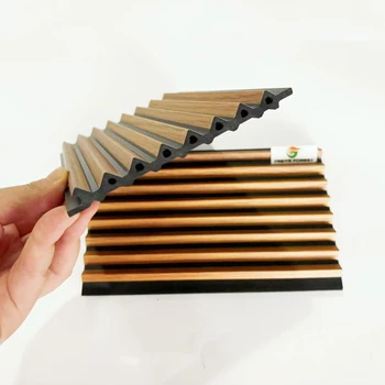 Interior WPC Wall Panels Vertical Slatted Fluted Design Wall Paneling Waterproof Fireproof for decoration Wall Panels