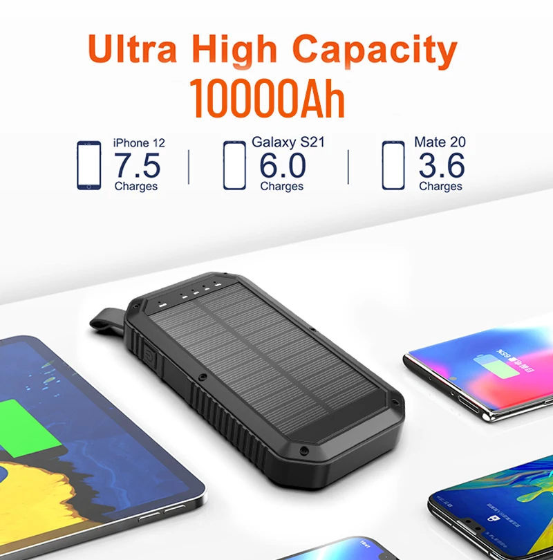 2023 Portable Solar Power Banks Wireless Battery 10000mah 15000mah