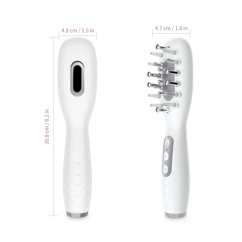 2025 Red and Blue LED Light Growth Comb for Hair Serum Leading-in and Scalp Vibrating Massage Applicator