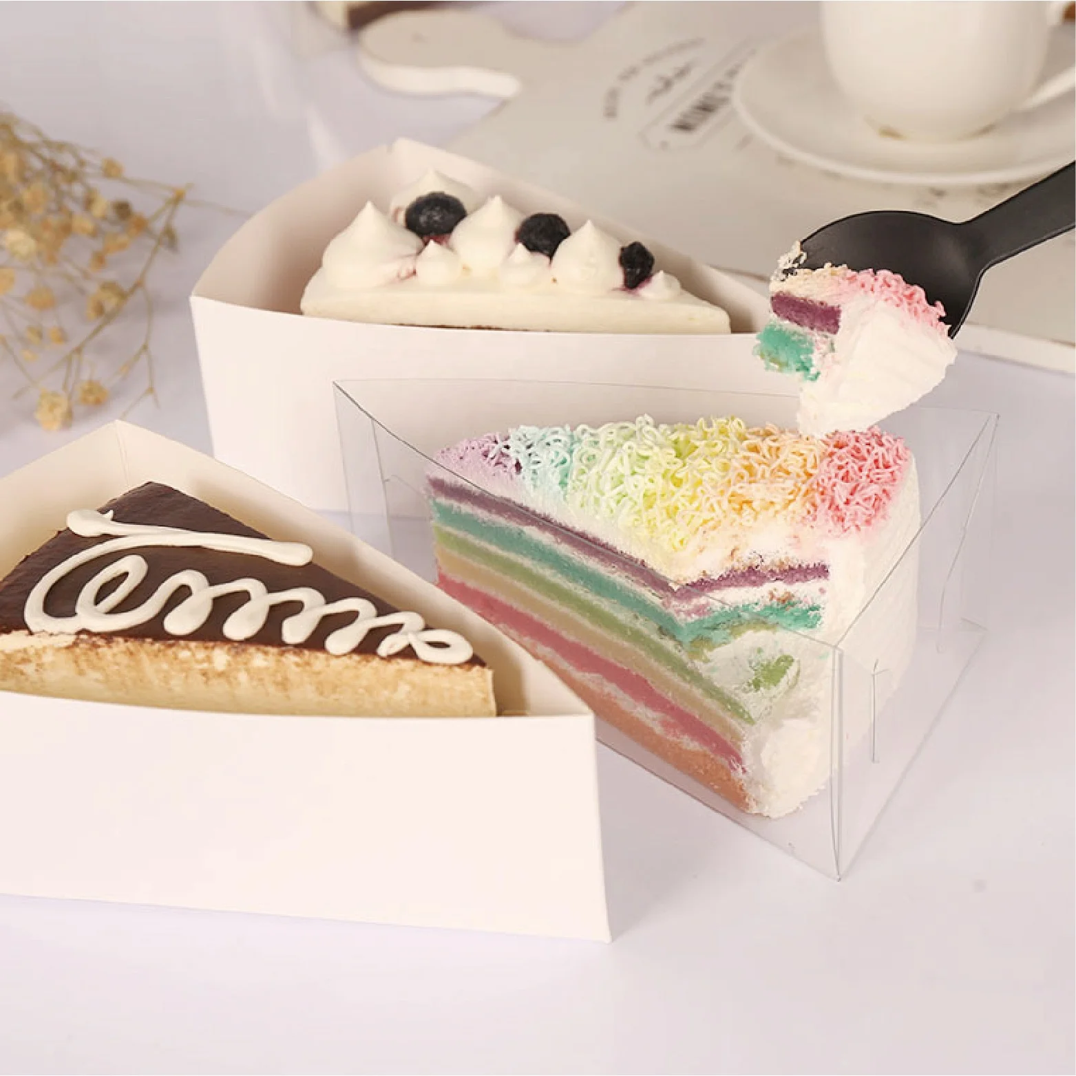 Mousse Cake Bottom Thickened Triangular Cut Cake Box Durian Melaleuca Box