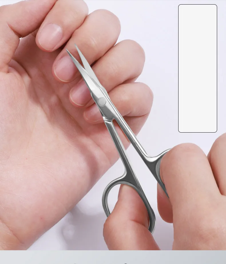 product original factory professional curved tip dead skin remover cuticle nail scissors-8