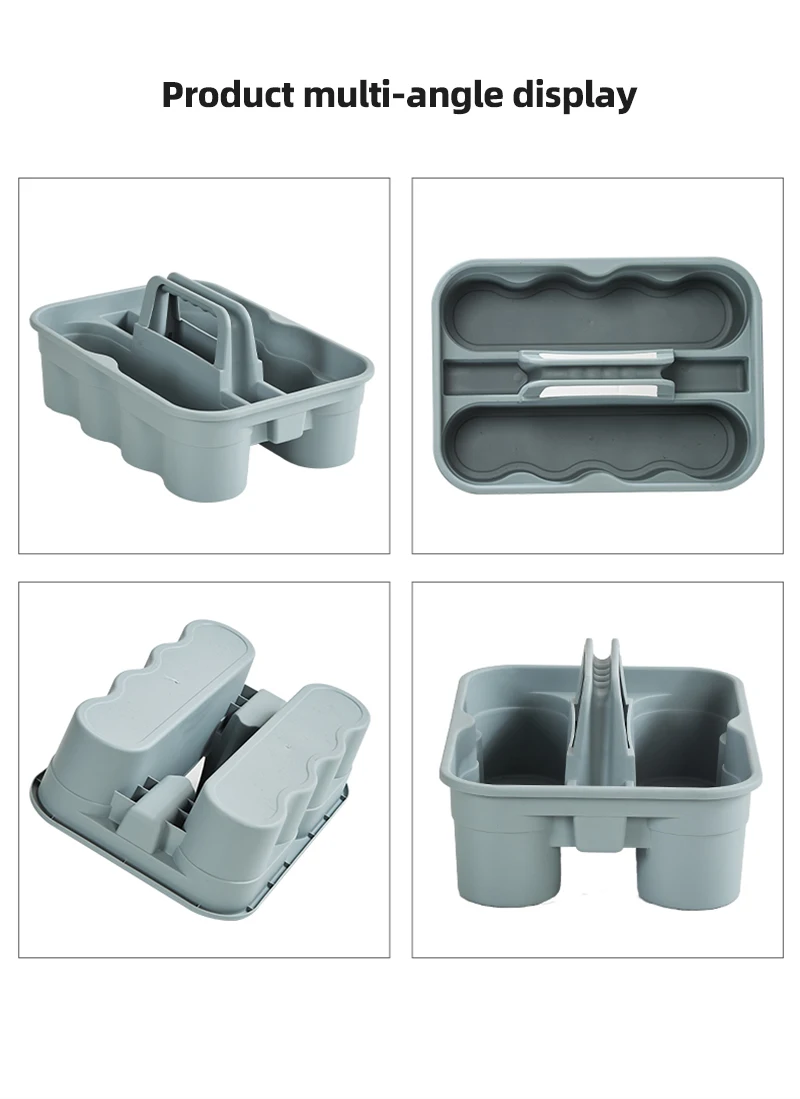 ITEM NO.039C Factory Wholesale Plastic Hand-hold Storage Cleaning Bucket Caddy Organizer Hotel Cleaning Tray Tote Tool Bucket Tool Organizer details